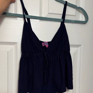 Edikted Navy Blue Sunrise Babydoll Camisole
